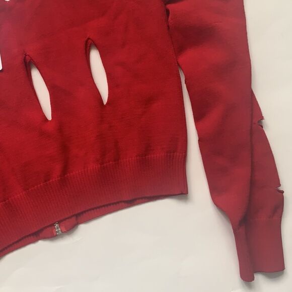 ❤️nwt Love Moschino Cropped Cut Out Zip Cardigan❤️ - Picture 11 of 12
